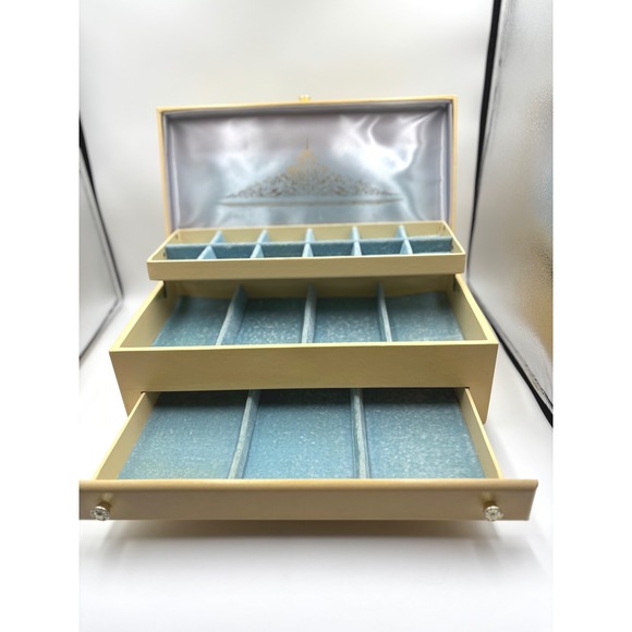 Lady Buxton Jewelry Box Organizer Faux Leather Gold Accent Vintage Dresser Decor - Picture 4 of 9